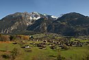 Utsikt over kommunen St. Anton i Montafon