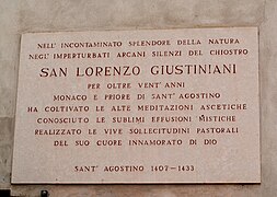 Lapide a Lorenzo Giustiniani