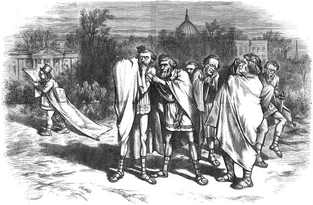 Liberal Republican "conspirators" in a political cartoon from Harper's Weekly of March 16, 1872