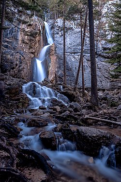 Sebastian's Waterfall in Puchberg am Schneeberg, Lower Austria. Photograph: User:Michi214