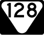 Sekundärmarkierung der Route 128