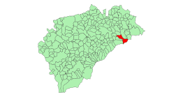 Kaart van Cerezo de Arriba