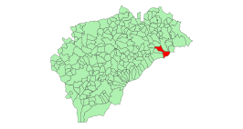 Kaart van Cerezo de Arriba