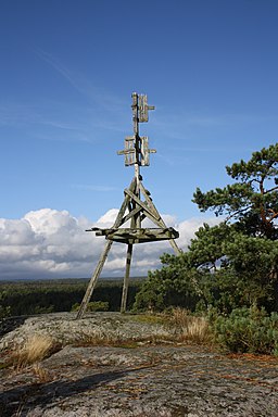 Landmärket uppe på Smörasken.