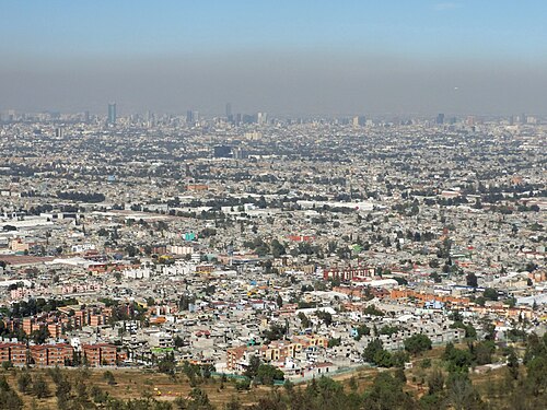 smog over mexico city december 2012