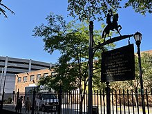 Signage at the Academy indicating the presence of Hamilton, Burr, and Barber Snyder Academy sign.jpg