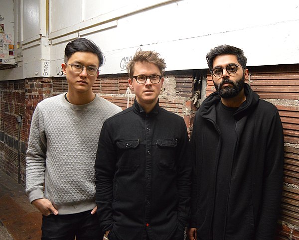 Son Lux in 2016. From left to right: Ian Chang, Ryan Lott and Rafiq Bhatia.