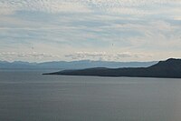 The end of land protruding out into the sea