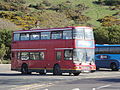 Southern Vectis 4862 Norton Spit (R362 LGH), a Volvo Olympian/Northern Counties Palatine 2, at The Needles Park, Alum Bay, Isle of Wight. It was running a shuttle bus service back to Newport, for walkers that had just completed Walk the Wight 2012.