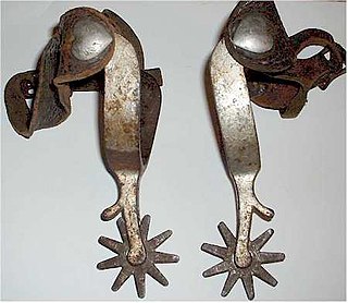<span class="mw-page-title-main">Spur</span> Metal tool used in horsemanship