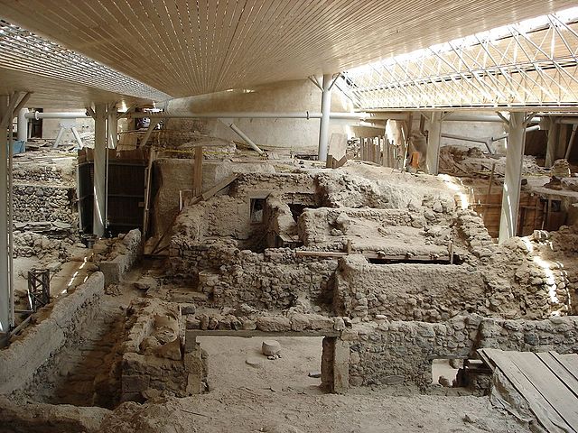 Der zuerst gefundene Teil der Stadt: Im Vordergrund die nördliche Mühle