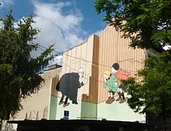 Stups und Steppke von Hergé, Brüsseler Wandgemälde.jpg