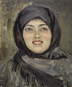 Tête d'une jeune-fille riant (1890—1891, galerie Tretiakov)