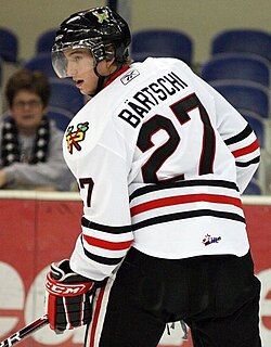 Sven Bärtschi Swiss ice hockey player