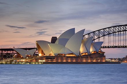 Harbour Bridge hiding behind the Opera House