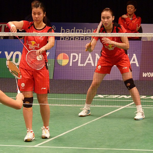 Bao and Tang Jinhua at 2013 Dutch Open Grand Prix