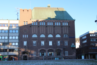 Telegrafhuset, Fristadstorget 5, Aron Johansson (1860-1936), 1916, nationalromantik