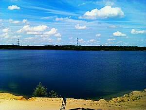 Der See von der Strandseite aus