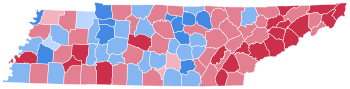 Resultados de las elecciones presidenciales de Tennessee 2000.svg
