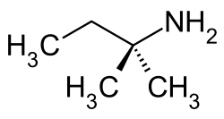 Structural formula of tert-pentylamine