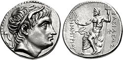 Τετράδραχμο με τη μορφή του Δημητρίου και Ποσειδώνα σε καθιστή θέση, 291-290 π.Χ.