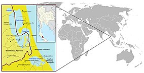 Mapa-múndi Thale Noi Tailândia