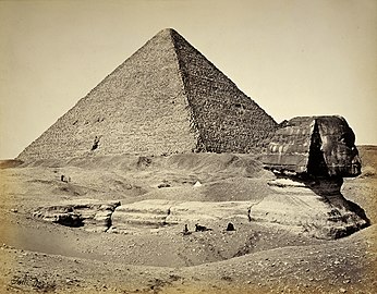 Den store sfinks i Giza i 1858.