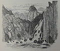 English: The Islets of the Channel, 1858, Walter Cooper Dendy - "Cliffs near Grève la Lecq"