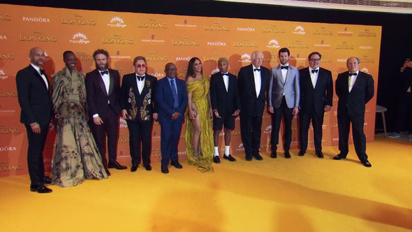 The Lion King cast at European Premiere in 2019