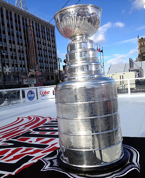 Stanley Cup on display during the Hockeytown Winter Festival, December 2013.