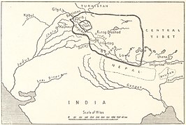 The empire of King Tsewang Rnam Rgyal 1., and that of King Jamyang Rnam Rgyal., about 1560 and 1600 CE.