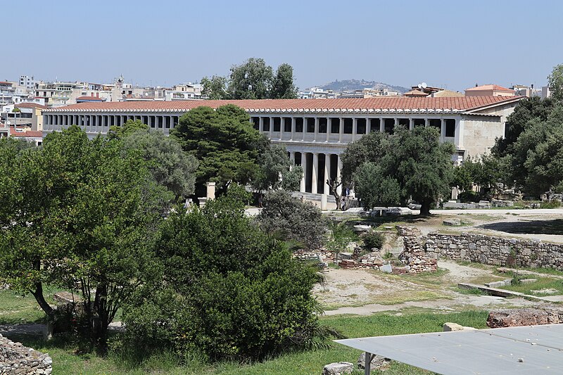 File:The reconstructed Stoa of Attalus II (159-138 B.C.) in Athens.jpg