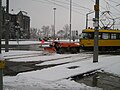 Quitanieves para tranvía en Dresde, Alemania.