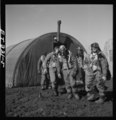 Tuskegee airmen exiting the parachute room 13263u.tif