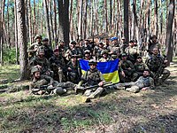 Membros das Forças de Defesa Territoriais da Ucrânia.