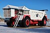 This retired haul truck at the Energy Equipment Park is 18 feet tall, 23 feet wide, 65 feet long, and weighs 235,000 pounds. It is small in comparison to modern-day haul trucks in use at the mines.