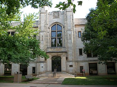 The Agriculture Building was completed in 1927 as part of the 1925 master plan. University of Arkansas Agriculture Building.jpg