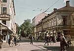 Västra Storgatan vid Barnarpsgatan, Jönköping, 1945