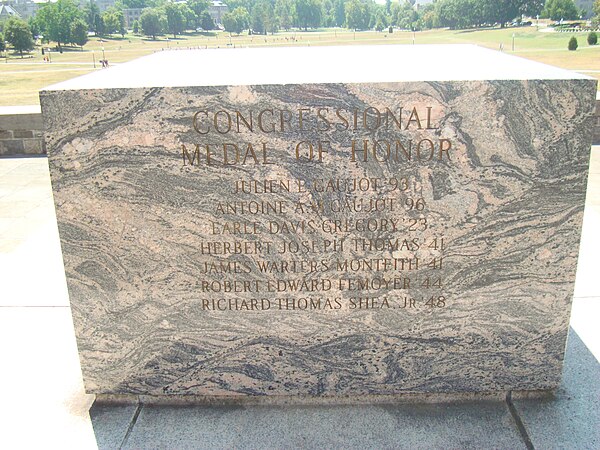 Femoyer's name on the Virginia Tech's MOH memorial stone.