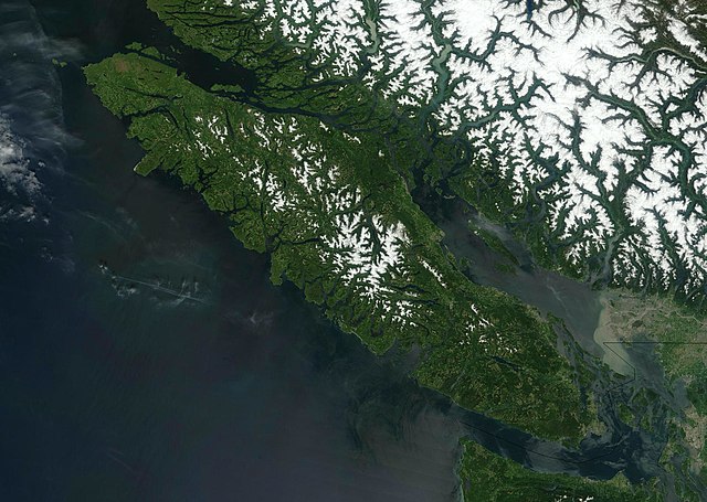 Terra satellite image of Vancouver Island, 2003