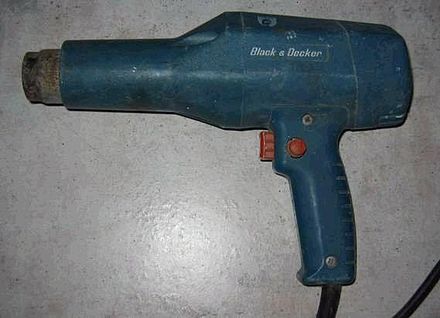 Example of hand held electric heat gun