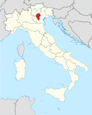 ヴィチェンツァ県の位置
