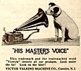 1921 Victor Talking Machine company ad