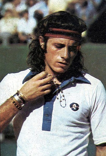 Guillermo Vilas during the Munich Open in May 1975