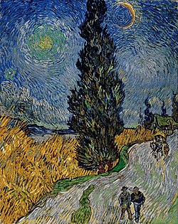 Vincent van Gogh - Camino con ciprés y estrella - c.  12-15 mayo 1890.jpg