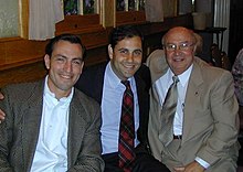 Molinaro with Vito Fossella and Andrew Lanza in 2004 Vito Fossella Helps the Great Kills Friendship Club Celebrate 30 Years.jpg