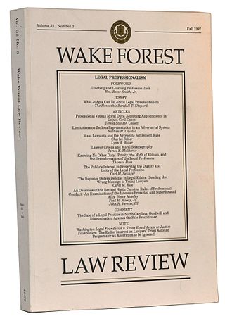 <i>Wake Forest Law Review</i> Academic journal