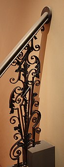 Acanthus motifs in an English Baroque stair baluster, c. 1700