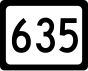 Batı Virginia Route 635 işaretçisi
