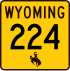 Wyoming Highway 224 marker